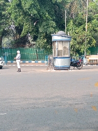 Traffic Police Help Guard